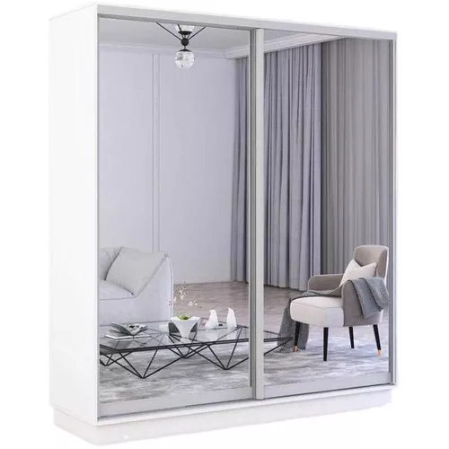 cumpără Dulap Mobildor-Lux Fox uși glisante din oglinzi (170x60x200H cm) Alb în Chișinău 