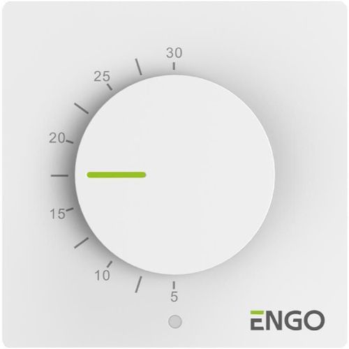купить Термостат ENGO Controls ESIMPLE-230W, montaj pe perete, control mecanic, white в Кишинёве 
