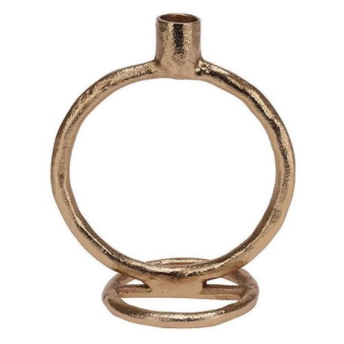 cumpără Lumânare Promstore 34513 Sfesnic metalic Golden Ring 15x10x19cm, auriu în Chișinău 