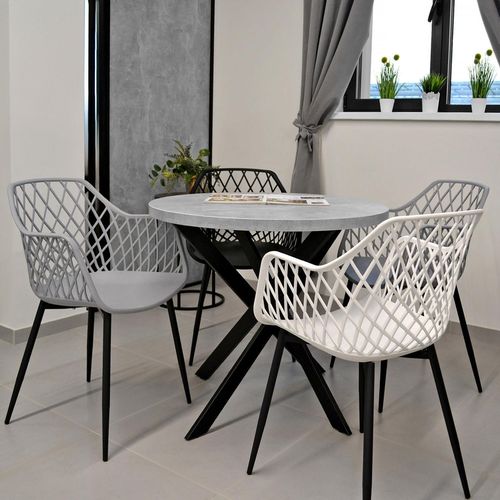 купить Стул Deco SL-7019 Black+Black Legs в Кишинёве 