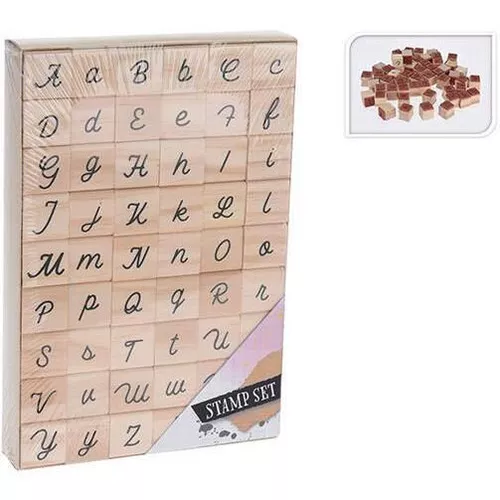 купить Игрушка Promstore 48010 Набор печатей Буквы 54шт, дерево в Кишинёве 
