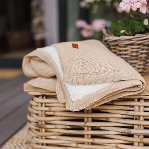 cumpără Lenjerie de pat pentru copii BabyOno 1659/02 Patura de bumbac cu captuseala din fleece Brown în Chișinău 