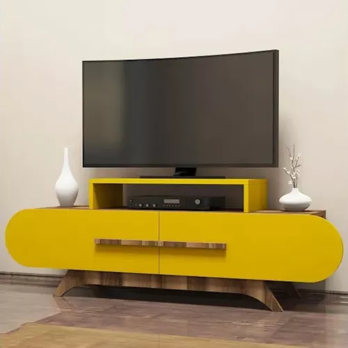 cumpără Comodă TV Trendy Trandafir, Nuc, Galben 145x49x36cm în Chișinău 