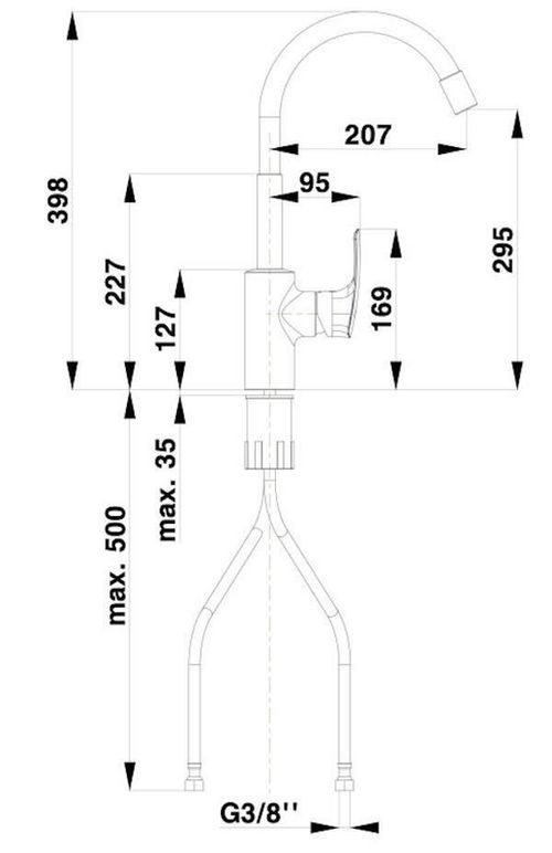 cumpără Bateria bucătărie HERZ Elite e24 chiuveta Flex Black/Crom UH00120 în Chișinău 