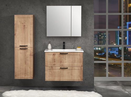 купить Шкаф-пенал Orka New Su Белый/Дуб в Кишинёве 