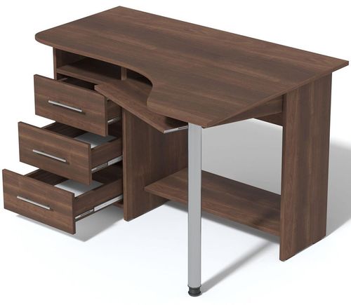 купить Стол компьютерный Fabrik Home СК-09 левый орех тёмный в Кишинёве 