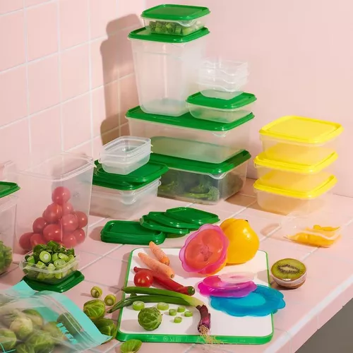 cumpără Container alimentare Ikea Pruta 17 штук Transparent/Green în Chișinău 