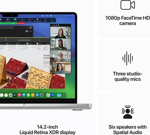 cumpără Laptop Apple MacBook Pro 14.0" M3 CPU 8C/10C GPU 8/1TB Silver MR7K3 în Chișinău 