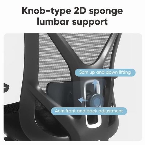 купить Офисное кресло Deli KF230, сетка и обивка, черное в Кишинёве 