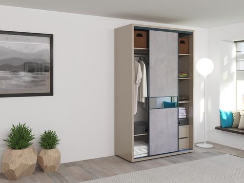 cumpără Dulap Bayro Murano 1400x2300x600 серый камень, купе în Chișinău 