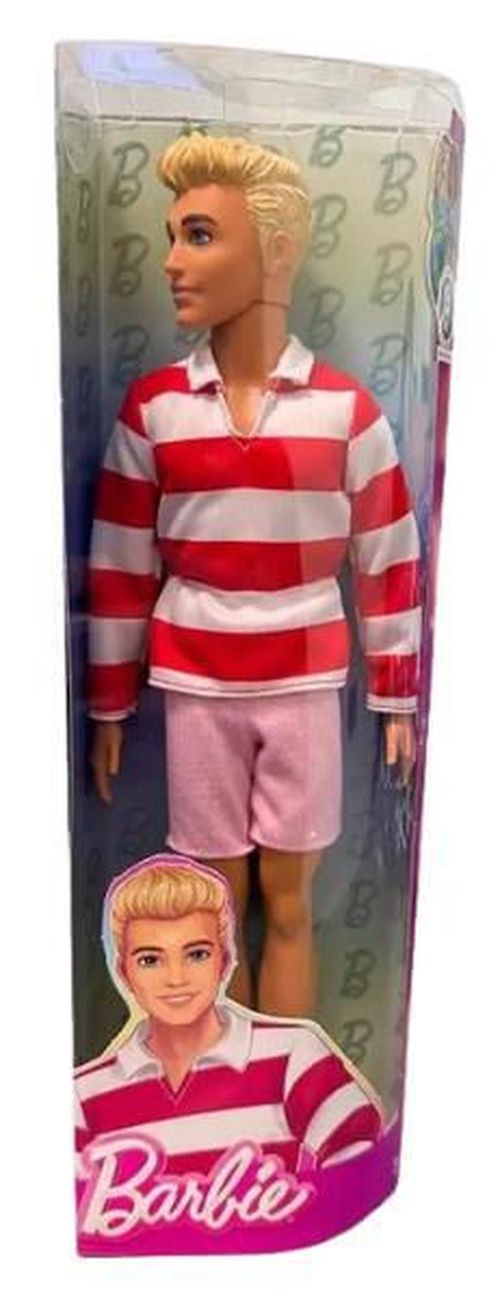 купить Кукла Barbie HYV01 Ken Fashionist cu părul blond și tricou în dungi в Кишинёве 