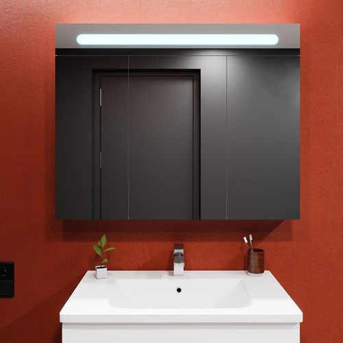 купить Зеркало для ванной Bayro Portis LED 1000x800 белый в Кишинёве 