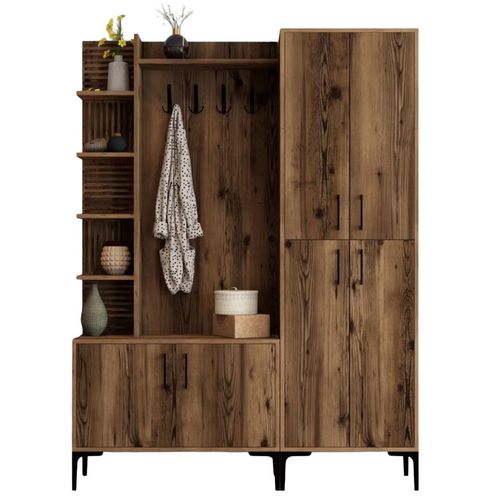 cumpără Mobilă pentru antreu Trendy Viyana DA, Nuc, 150x200x35cm (GTR001363) în Chișinău 