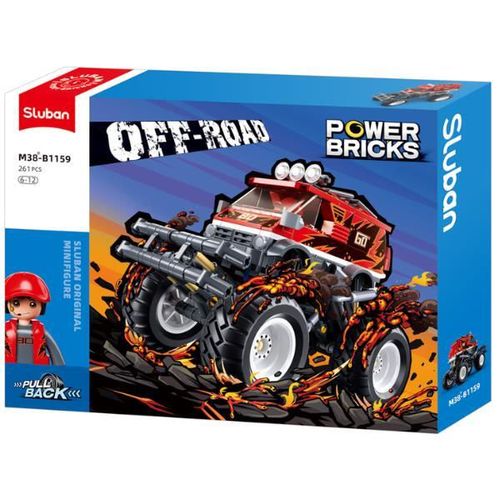 купить Конструктор Sluban B1159 Monster Truck roșu, cu inerție, 261 elem. в Кишинёве 