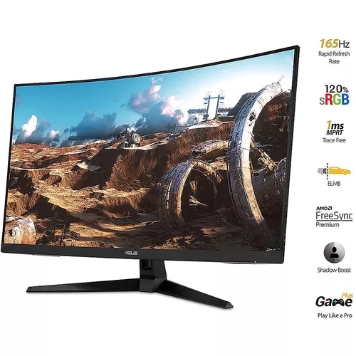 купить Монитор 31.5" ASUS TUF Gaming VG328H1B Curved 1500R Gaming Monitor WIDE 16:9, 0.363, 1ms, 165Hz, FreeSync Premium, Asus Aura RGB, Contrast 3000:1, Speakers 2x2W, 24 ~180 KHz (H) /50 ~165 Hz, Full HD 1920x1080, 2xHDMI v.2.0 (monitor/Монитор) в Кишинёве 