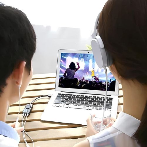 купить Переходник для IT Ugreen 40964 CM129, USB-A External Stereo Sound, 15cm, Black в Кишинёве 