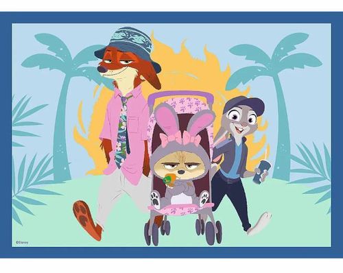 купить Головоломка Trefl 34677 Puzzles 4in1 An adventurous Zootopia, Zootopia 2 в Кишинёве 