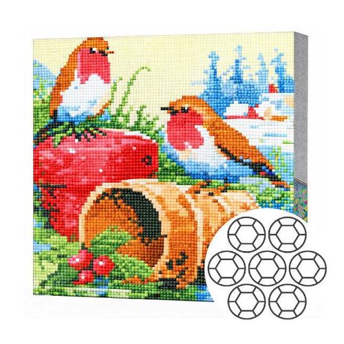 купить Картина по номерам Art Gallery BJ678 Mozaic cu diamante 20x20cm Pasarele pe ghivece в Кишинёве 