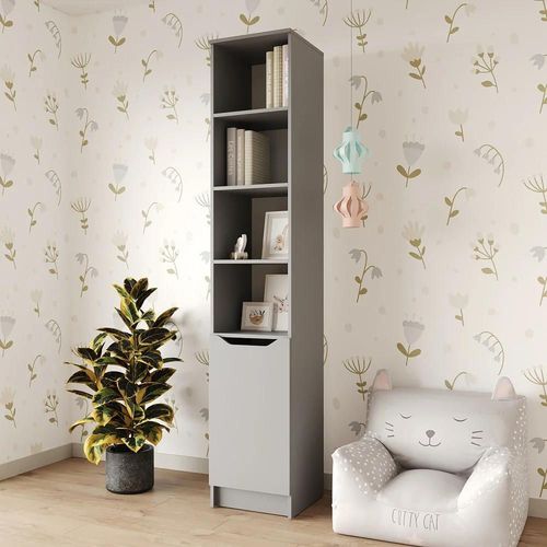 купить Шкаф детский MebelStar LILU 1D 40x40x210 Grey (MBS-1398) в Кишинёве 