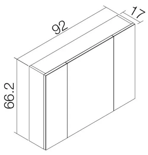 купить Зеркало для ванной Orka New Likya 100 Antracite (cu dulap) в Кишинёве 