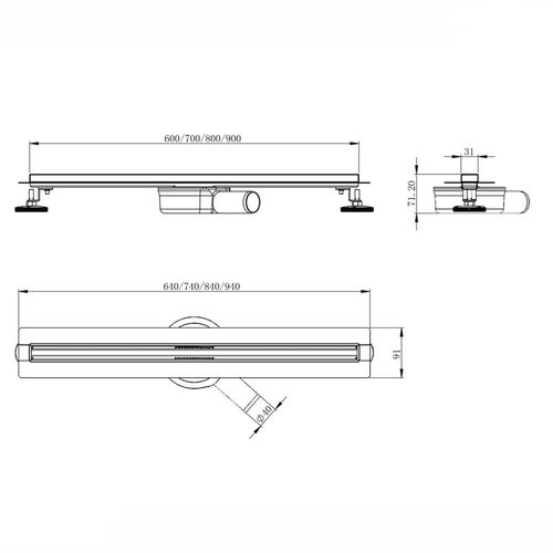 Линейный трап 600 мм Volle MASTER LINEA Flecha 