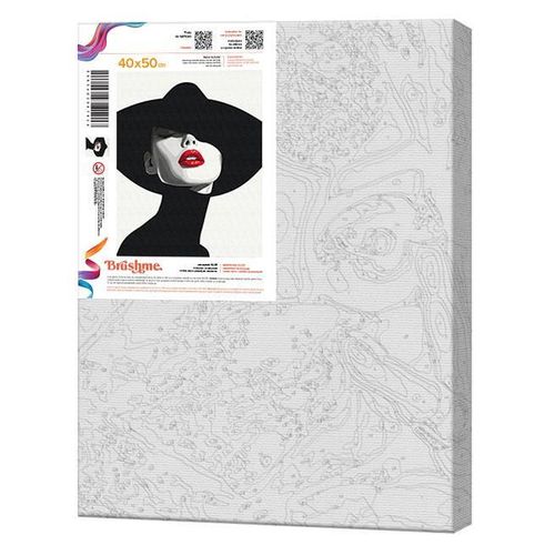 cumpără Tablou pe numere BrushMe BS54341 Pictura pe numere 40x50cm Eco Doamna misterioasa în Chișinău 
