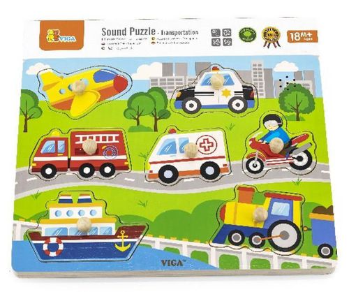 cumpără Puzzle Viga 51274 Транспорт со звуком (7 эл.) în Chișinău 