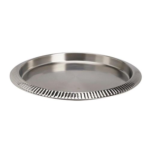 cumpără Tavă de bucătărie Excellent Houseware 24655 Tava D35сm Hamered Lines, din metal, argintie în Chișinău 