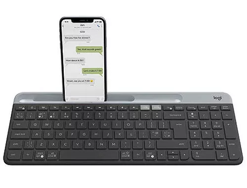 cumpără Logitech K580 Slim Multi-Device Wireless Keyboard Graphite, Bluetooth, Logitech Unifying, 920-009275 (tastatura fara fir/беспроводная клавиатура) în Chișinău 