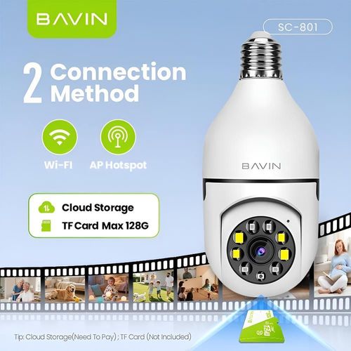 cumpără Cameră de supraveghere Bavin SC-801 E27 Bulb Smart Security Camera 3MP în Chișinău 