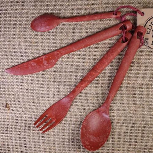 купить Посуда походная Kupilka 971739 KCUTR0 Набор столовых приборов 4pcs (red) в Кишинёве 