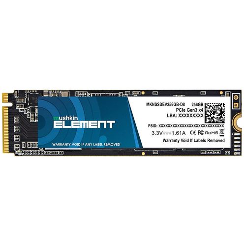 купить SSD накопитель 256GB SSD NVMe M.2 Gen 3 x4 Type 2280 Mushkin Element MKNSSDEV256GB-D8, Read 2000MB/s, Write 1400MB/s в Кишинёве 