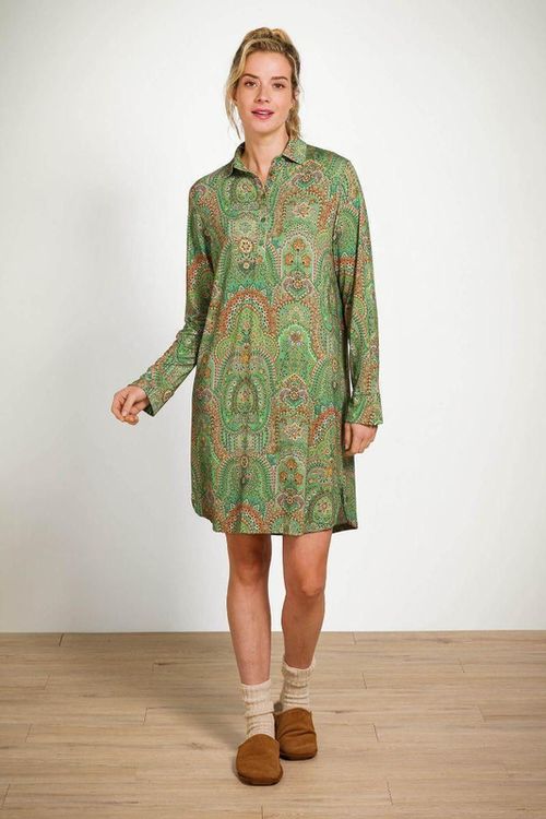 купить Домашний текстиль Pip Studio 51.503.676 Daaltje Long Sleeve Nightdress Jabali Green XXL Green в Кишинёве 