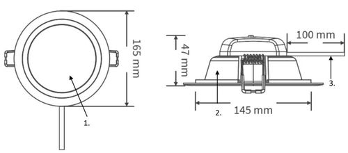 cumpără Corp de iluminat interior Toshiba 00172866 Spot LED Downlight 150mm 16W 3CCT în Chișinău 