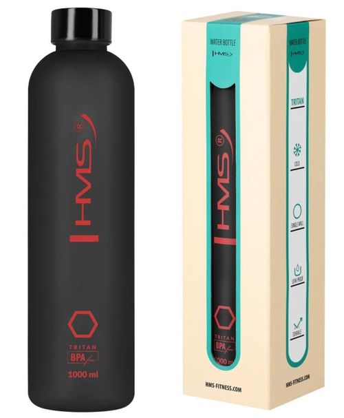 купить Бутылочка для воды HMS 13635 Sticla 1000ml Tritan Black NCD61 (15-02-053) в Кишинёве 