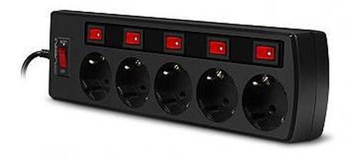 купить Фильтр электрический Sven SF-05PL, 5 Sockets, 1.8m, Black в Кишинёве 