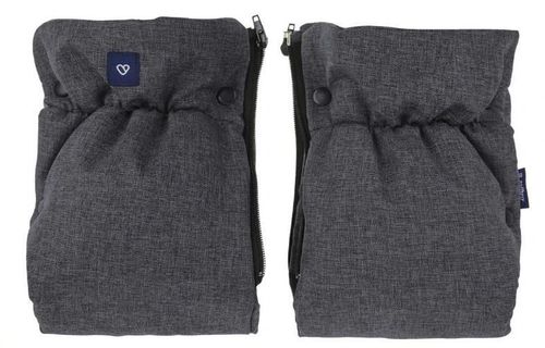 купить Аксессуар для колясок Zaffiro Муфта wool premium 38 x 26 cm Beige wool premium + melange graphite в Кишинёве 