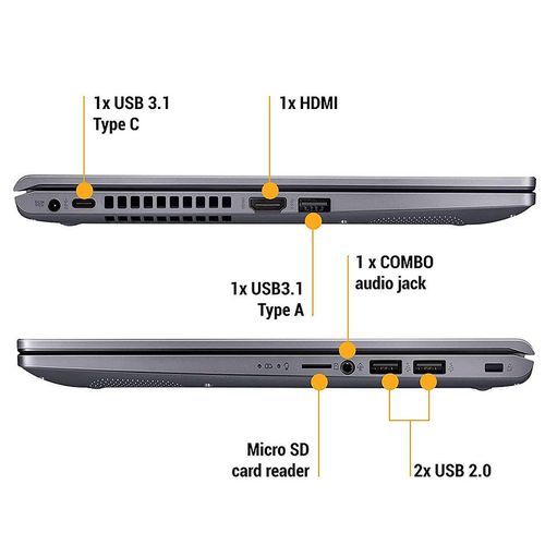 cumpără Laptop 15.6" ASUS VivoBook X515EA Slate Gray, Intel i3-1115G4 3.0-4.1Ghz/8GB DDR4/SSD 256GB/Intel UHD Graphics/WiFi 6 802.11ax/BT5.0/USB Type C/HDMI/HD WebCam/Illuminated Keyb./15.6" FHD IPS LED-backlit NanoEdge Anti-glare (1920x1080)/No OS X515EA-EJ910 în Chișinău 