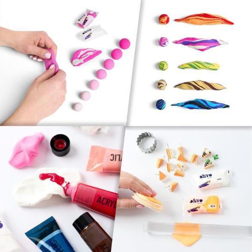 cumpără Set de creație Okto 10018 Plastilină ușoară Colours, Mix, mărimea L în Chișinău 