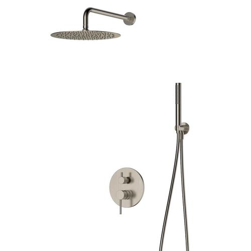 cumpără Set pentru duș Enzzi Set dus ingropat 2 cai Brushed Nickel EZ8123074V-FG511 în Chișinău 