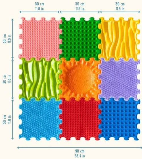 cumpără Covoraș de joacă Ortoto OTO-S-RNB Ortopedic-Puzzle Stimulative Rainbow în Chișinău 
