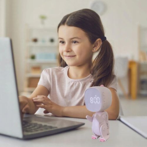 купить Часы-будильник Mary’s MW61057 Robo Pink Dino в Кишинёве 