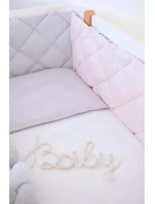 cumpără Protecție laterală pentru pătuț Veres 154.01.04 бампер на 3 стороны розово серый în Chișinău 