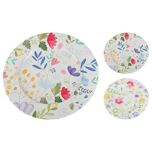 купить Посуда прочая Promstore 34254 Металлическая тарелка «Цветы Кинекуса», диаметр 33 см в Кишинёве 