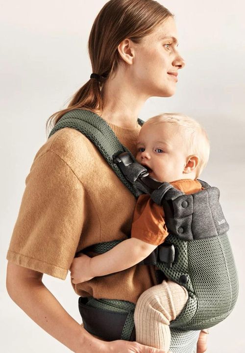 купить Кенгуру BabyBjorn 088047E1 Harmony, 3D Mesh, Dark Green в Кишинёве 