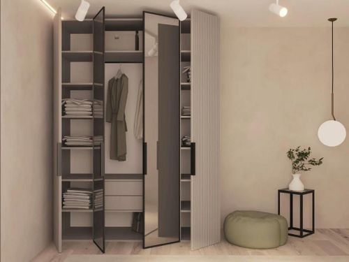 cumpără Dulap Bayro Modena 1800x2400x530 серый камень (604785) în Chișinău 