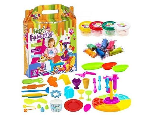 купить Набор для творчества Strateg 57195 Set de modelat Мистер тесто Food paradise, 57buc в Кишинёве 