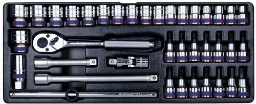 cumpără Set de unelte de mână King Tony 9-4338MR набор 1/2" головок 6 гран. 10-32мм насадок бит принадл. 38 пр. în Chișinău 