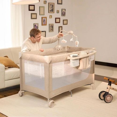 купить Манеж KinderKraft Leody UP Biege (KCLEODUPBEG00AC) в Кишинёве 