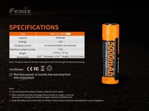 купить Аккумулятор Fenix ARB-L21-5000 V2.0 в Кишинёве 